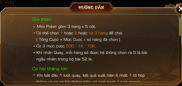 Hướng Dẫn Chơi Mini Poker Tại Iwin Club Cơ Hội Giành Jackpot Khủng