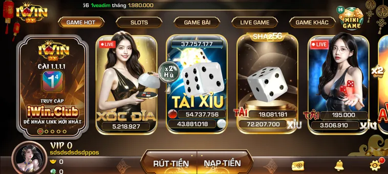 Cổng Game iWin Club - Nơi Hội Tụ Đa Dạng Các Loại Trò Chơi Ăn Tiền Hấp Dẫn Nhât